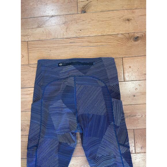 Lululemon Hi-Rise Wunder Under Etch Hail Midnight Navy Ankle Length Size 4‎ - Picture 6 of 7